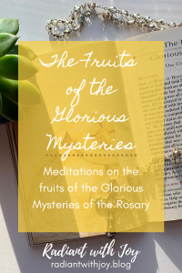 The Fruits of the Glorious Mysteries: Meditations on the fruits of the Glorious Mysteries of the Rosary