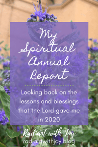 My Spiritual Annual Report