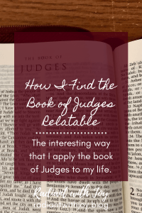 How I Find the Book of Judges Relatable