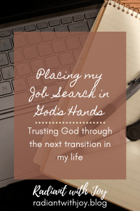 Placing my Job Search in God's Hands