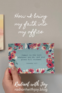 How I bring my faith into my office